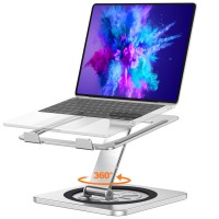 EOIWUY Supporto PC Portatile, [360° Base Girevole] Porta Laptop Stand Alluminio Regolabile, [Ergonomico & Pieghevole] Supporto Notebook Scrivania Compatibile con MacBook Pro/Air, Dell, HP (10-16") B20